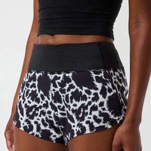 Outdoor Voices Hudson 2.5” Black and White Athletic Shorts